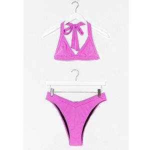 NWT Cheeky High Leg Triangle Bikini Set